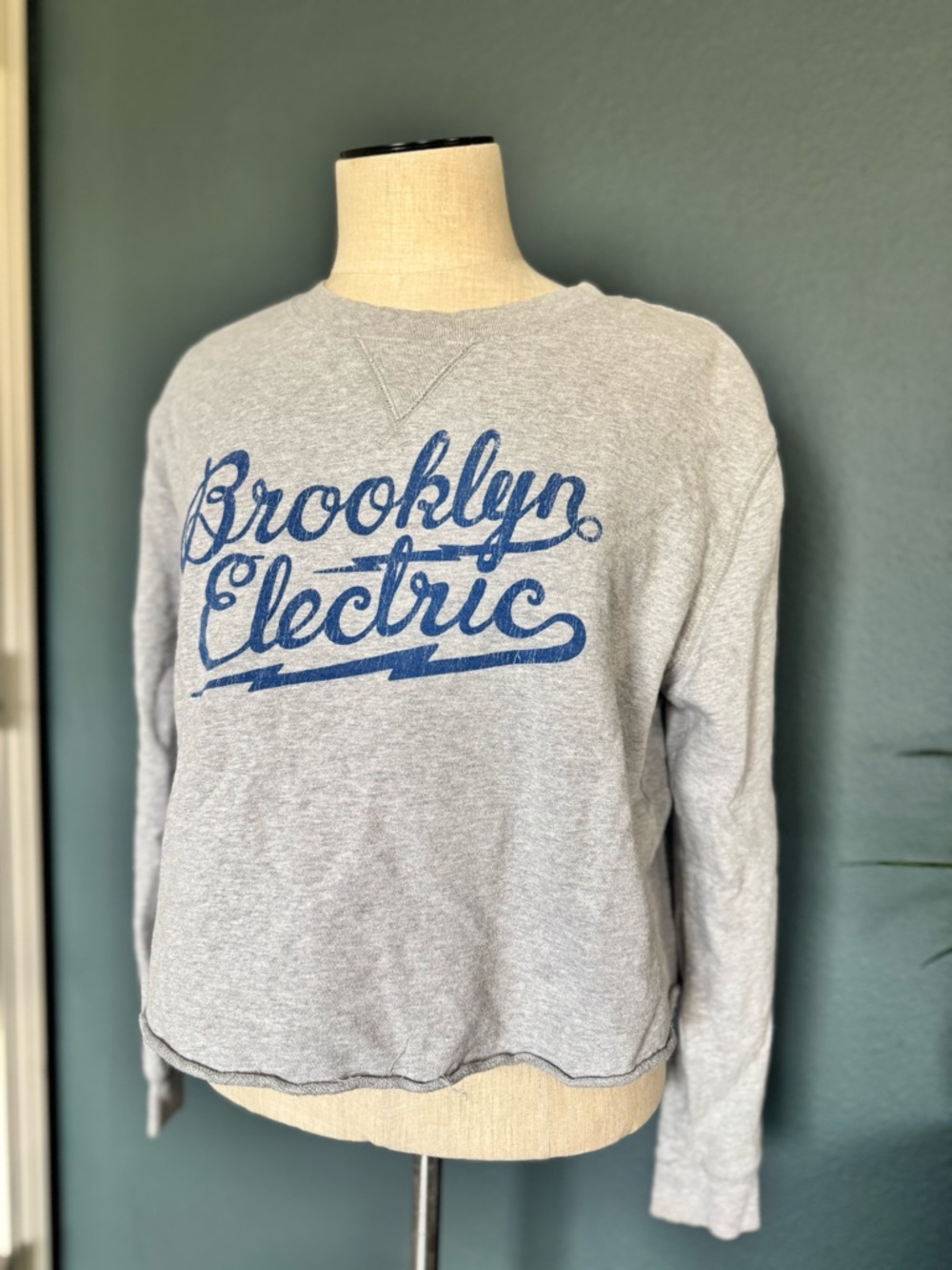Denim & Supply Ralph Lauren Gray Crewneck with Blue Graphic